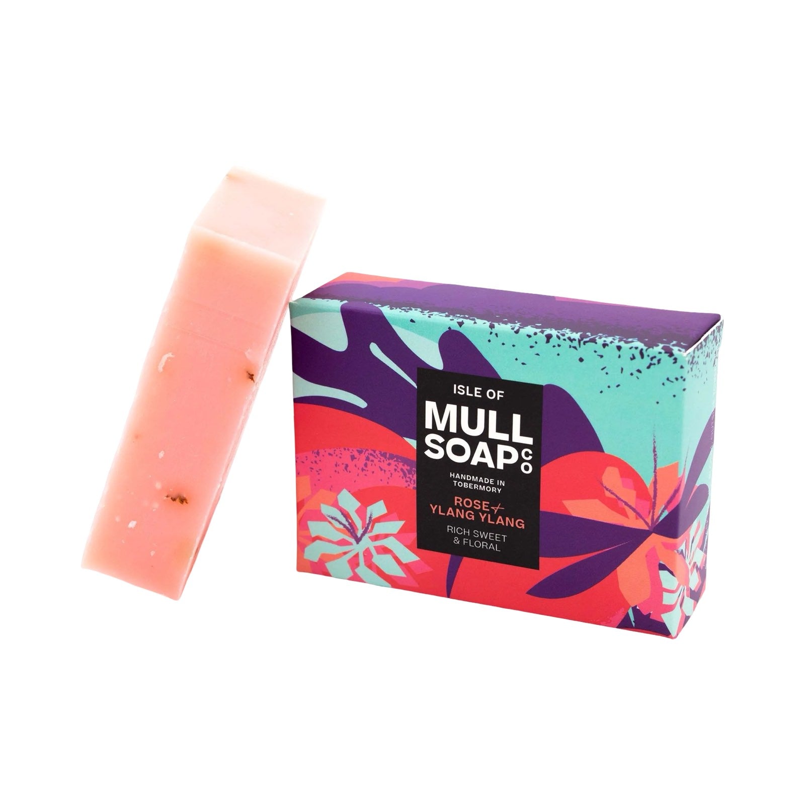 This sensual soap has a sweet and floral fragrance complete with rose petals. 
