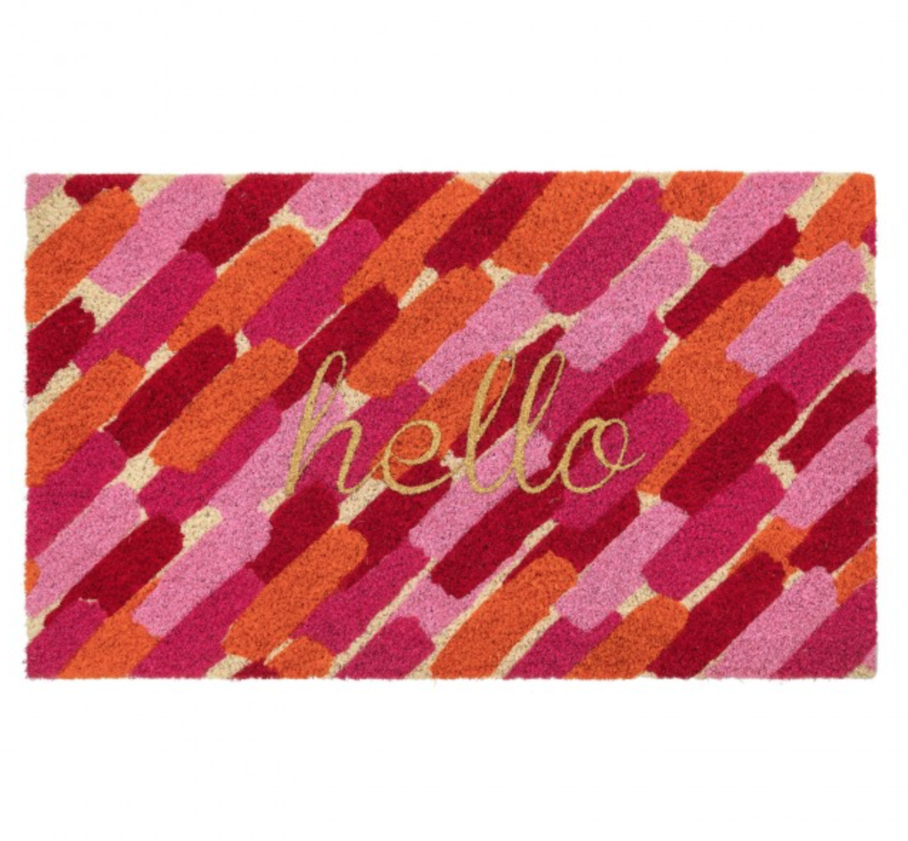 Hello Brush Strokes Doormat