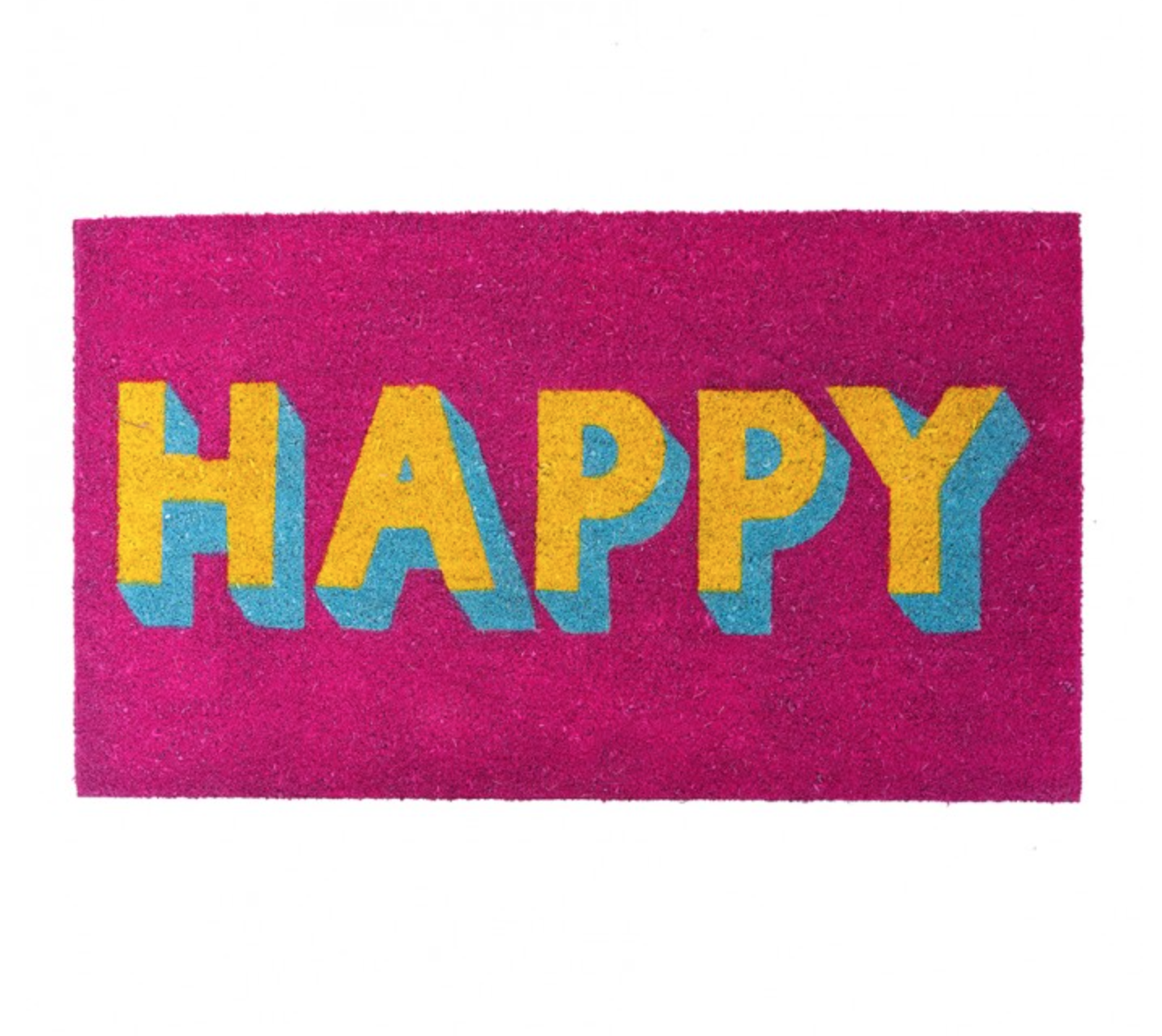 Happy Doormat Pink