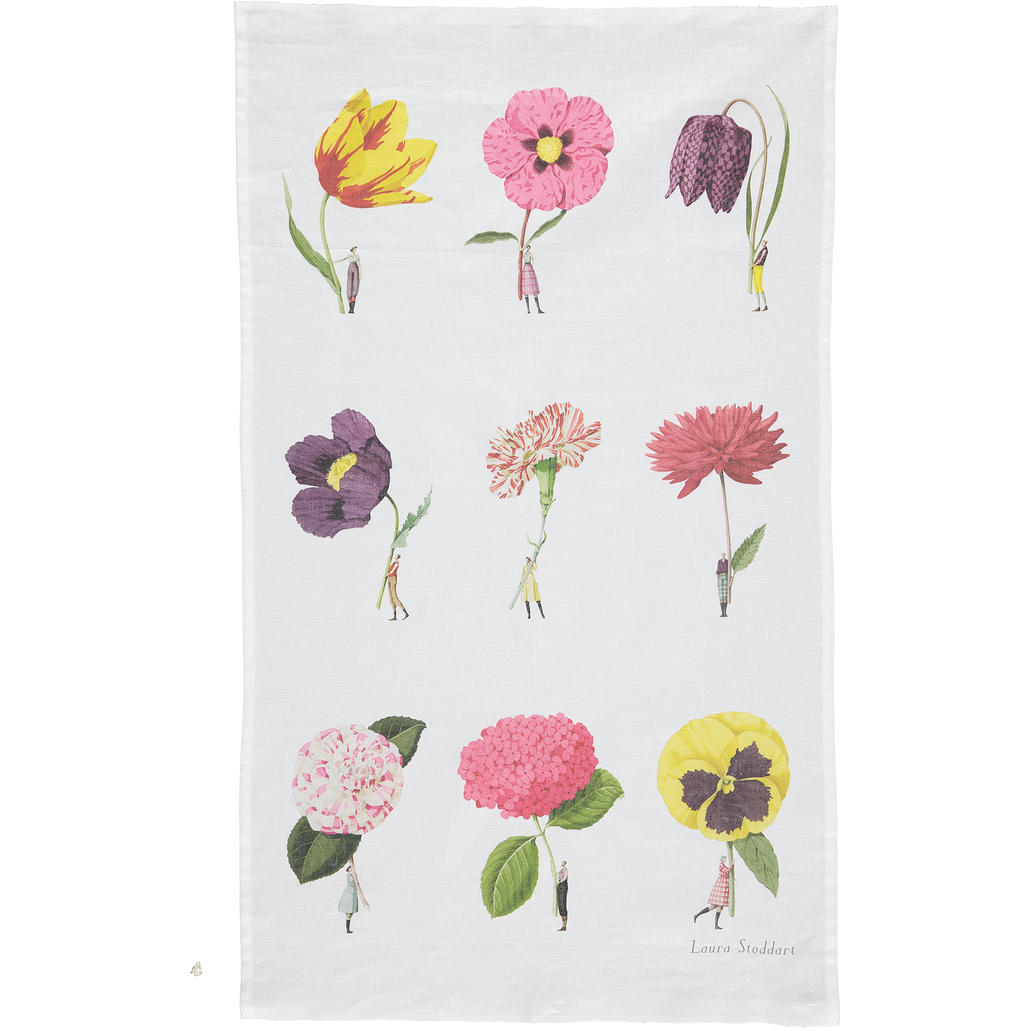 Multi Flower Tea Towel