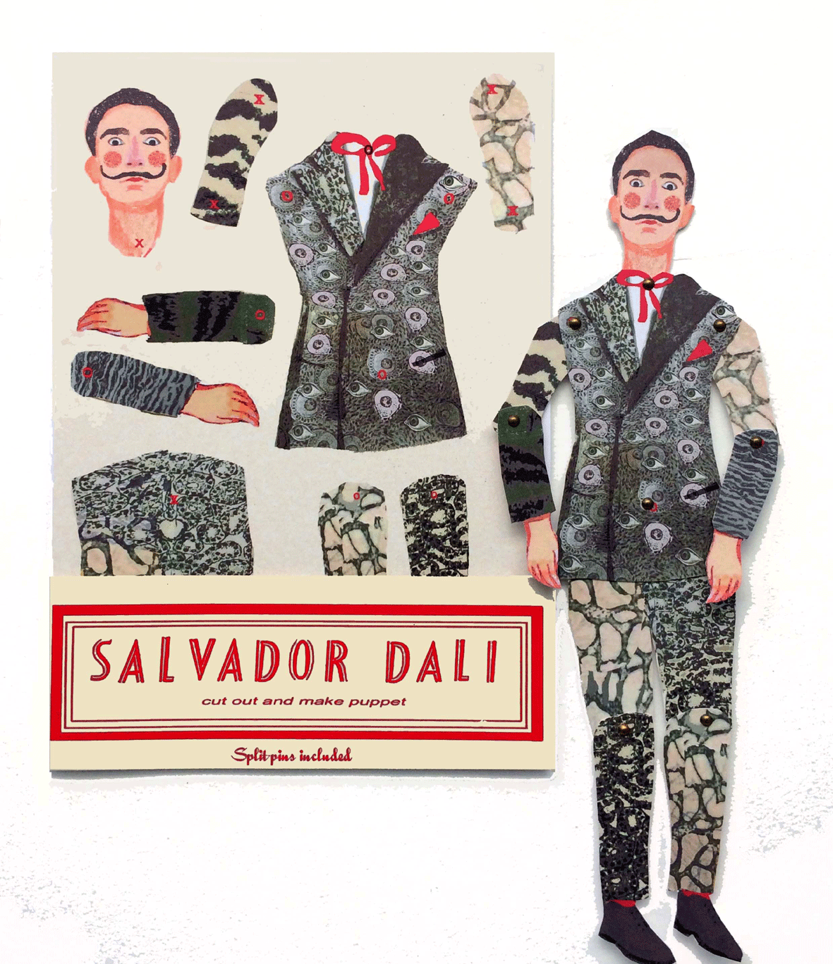 Salvador Dali Artist Paper Puppet