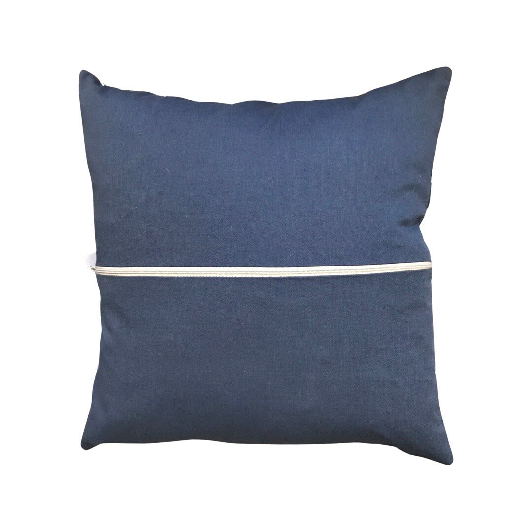 Retro Blues Cushion Cover