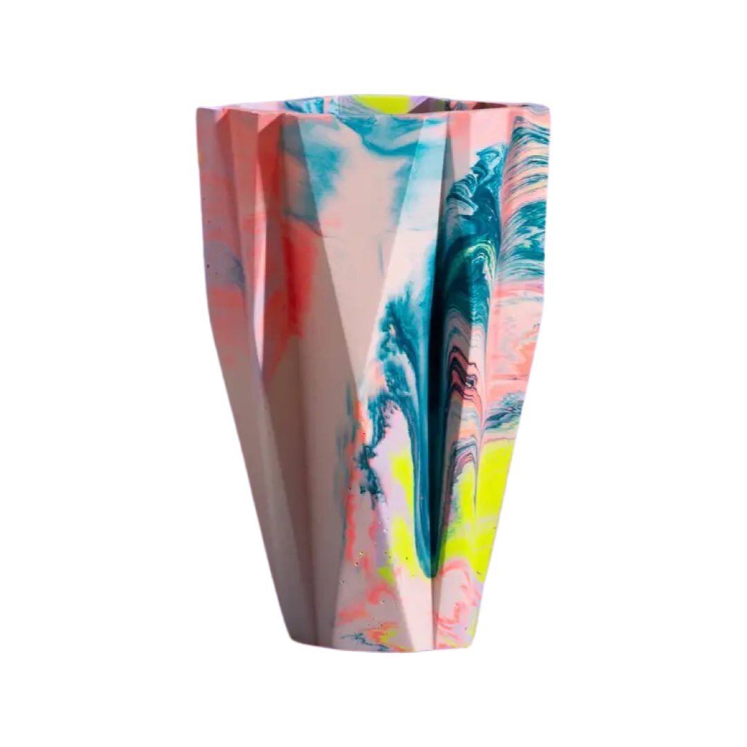 Deco Marbled Vase