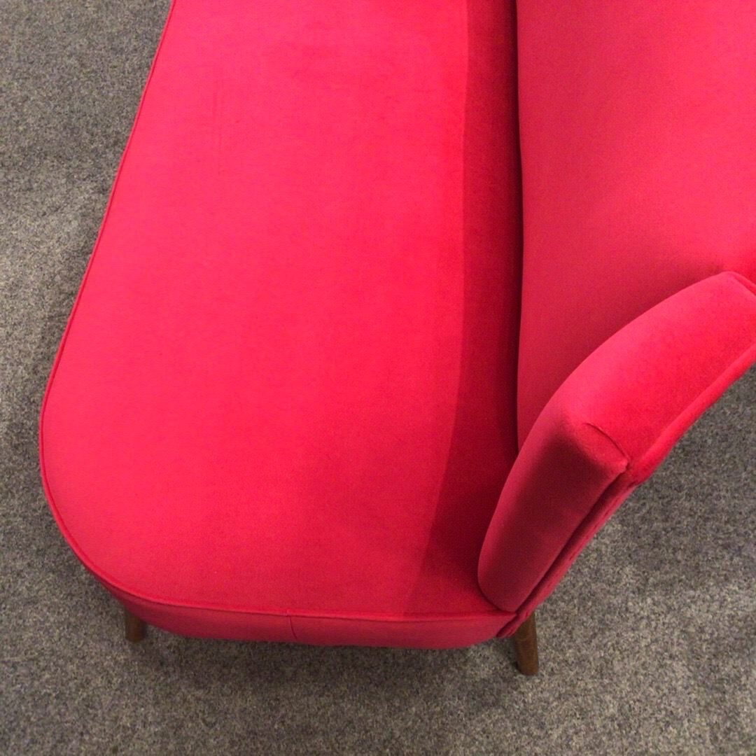 Raspberry Pink Velvet Cocktail Sofa