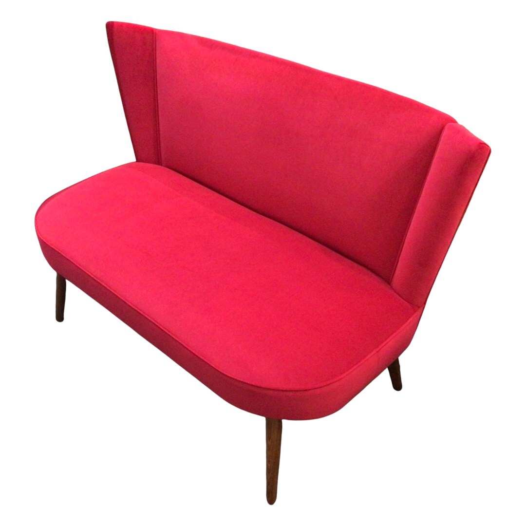 Raspberry Pink Velvet Cocktail Sofa