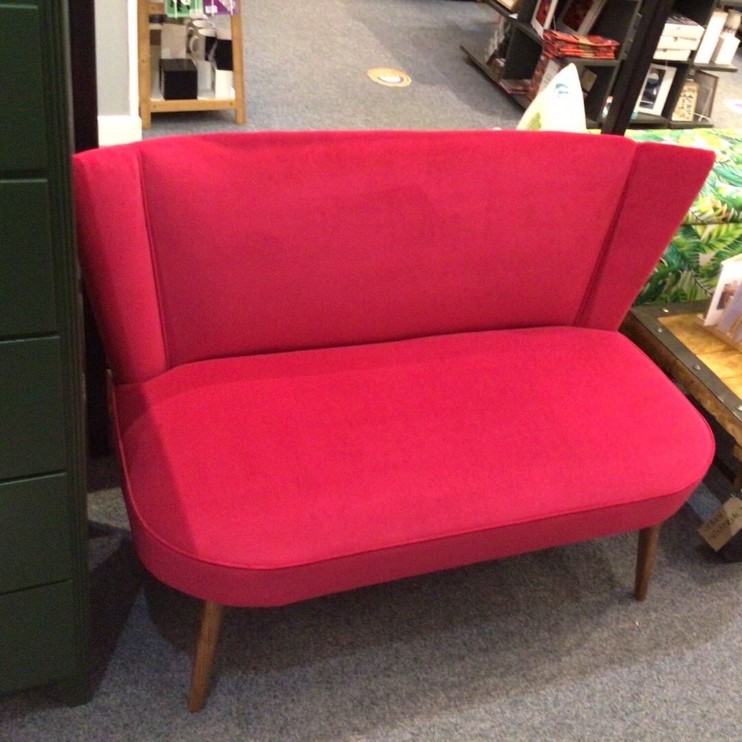 Raspberry Pink Velvet Cocktail Sofa