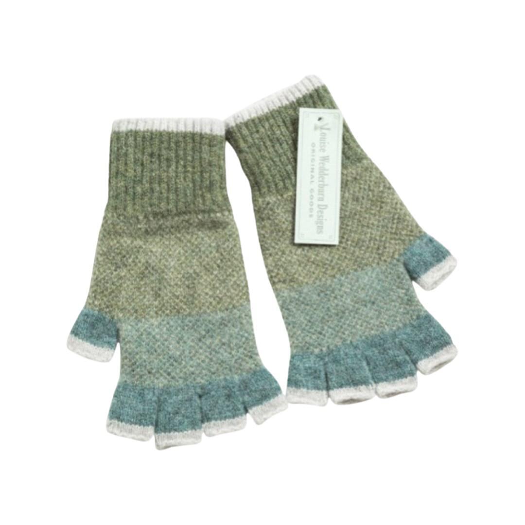 Melange Lambswool Fingerless Gloves