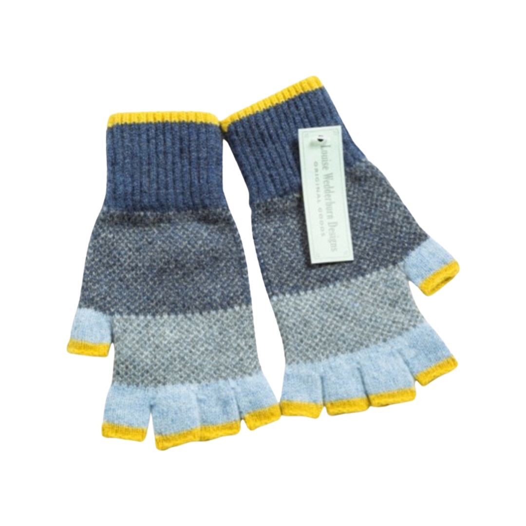 Melange Lambswool Fingerless Gloves