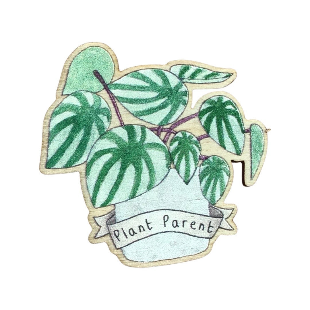 Plant Parent Large Wooden Pin Badge