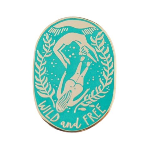 Wild Swimming Enamel Pin Badge