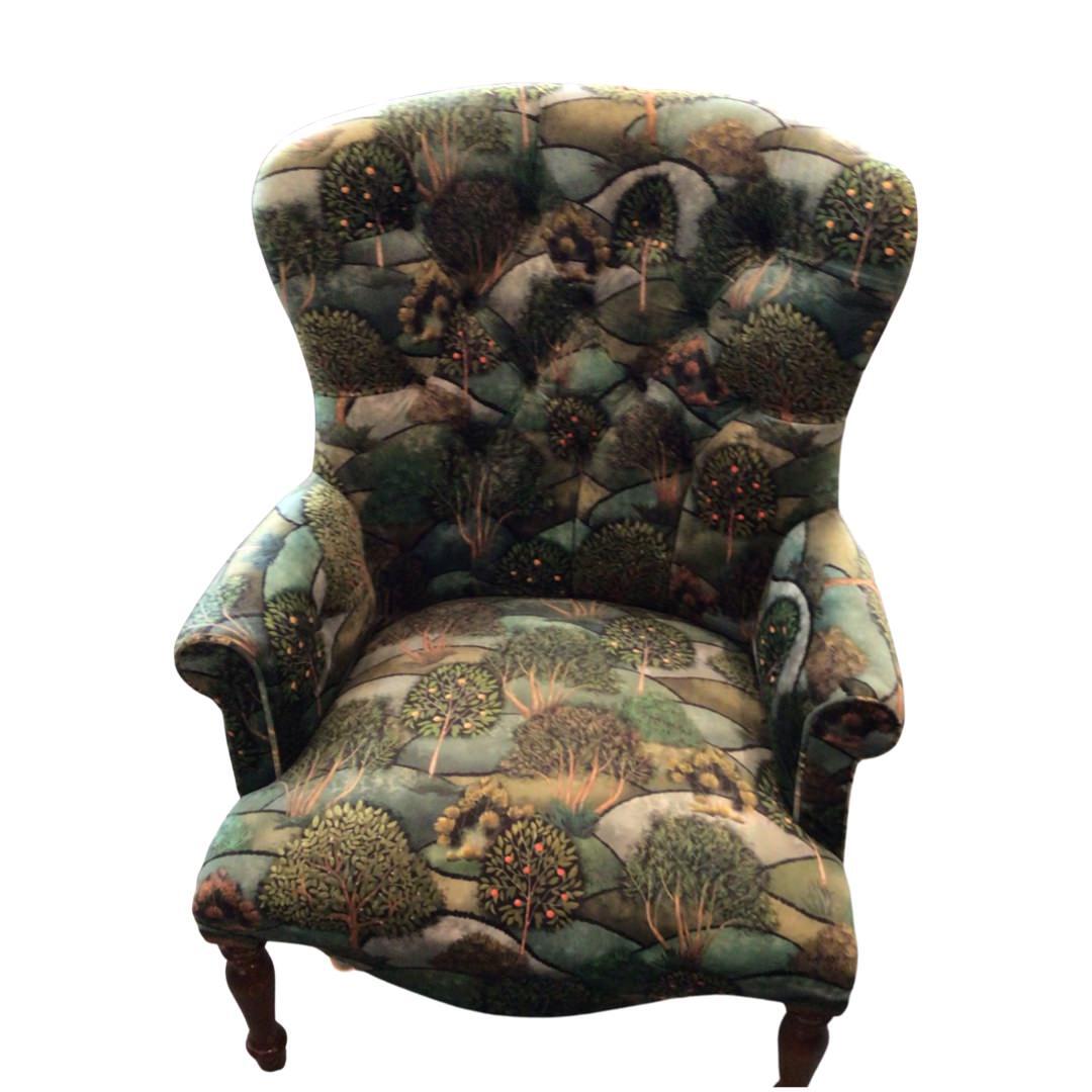 Trees Velvet Armchair