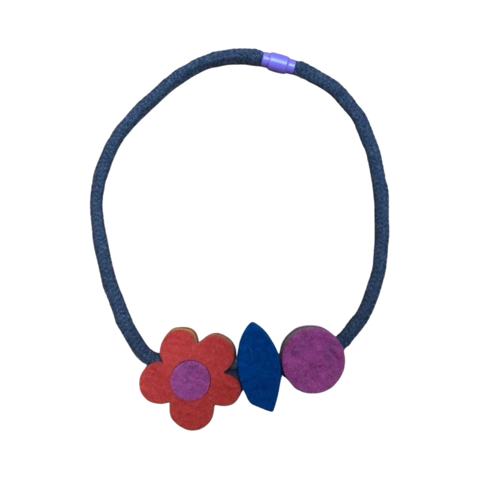 Daisy Bud Felt Necklace