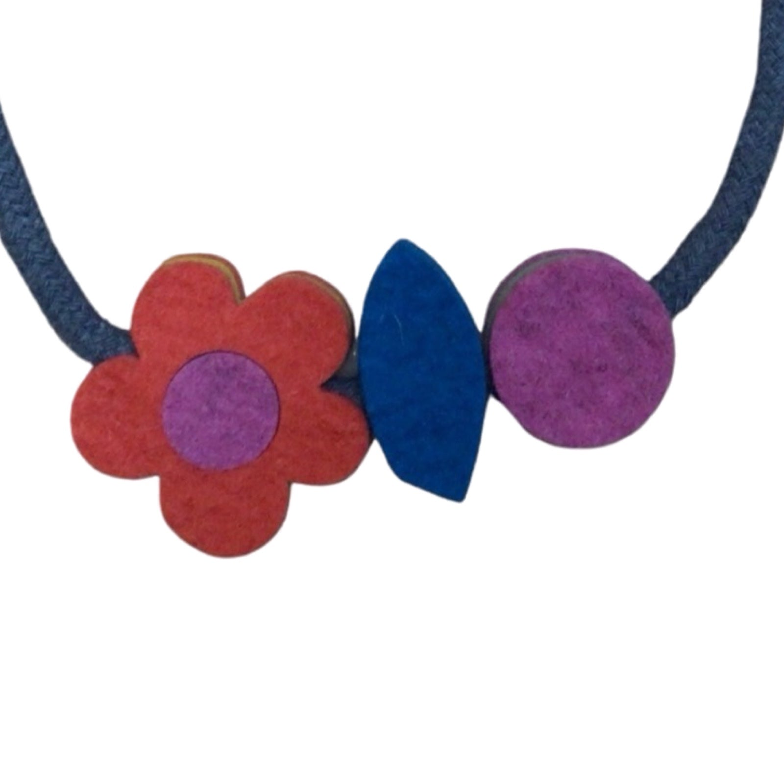 Daisy Bud Felt Necklace