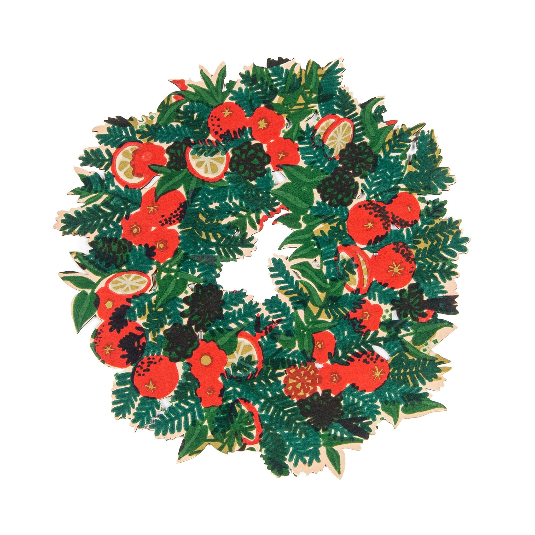 Winter Wooden Foliage Wreath