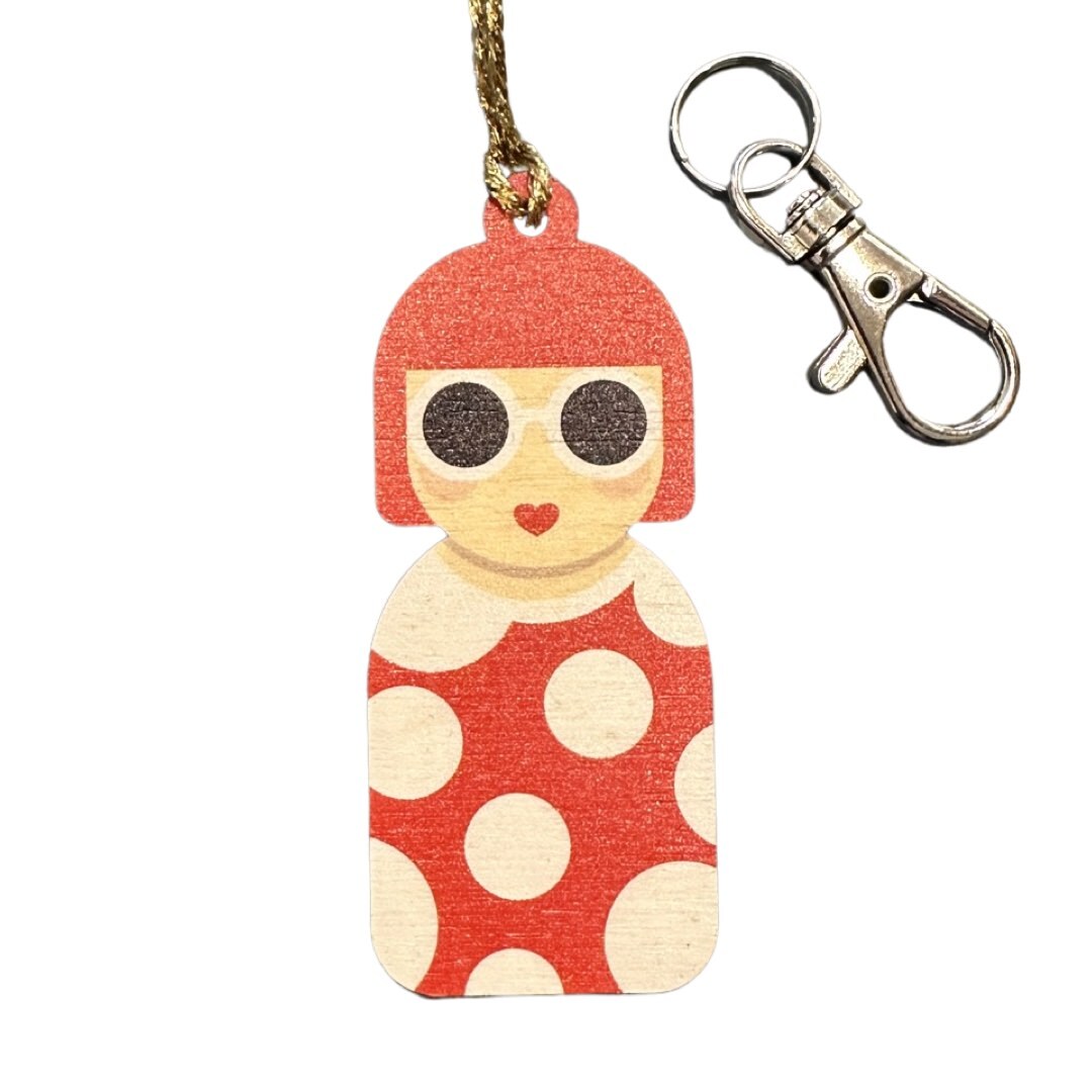 Yayoi Kusama Wooden Decoration / Keyring