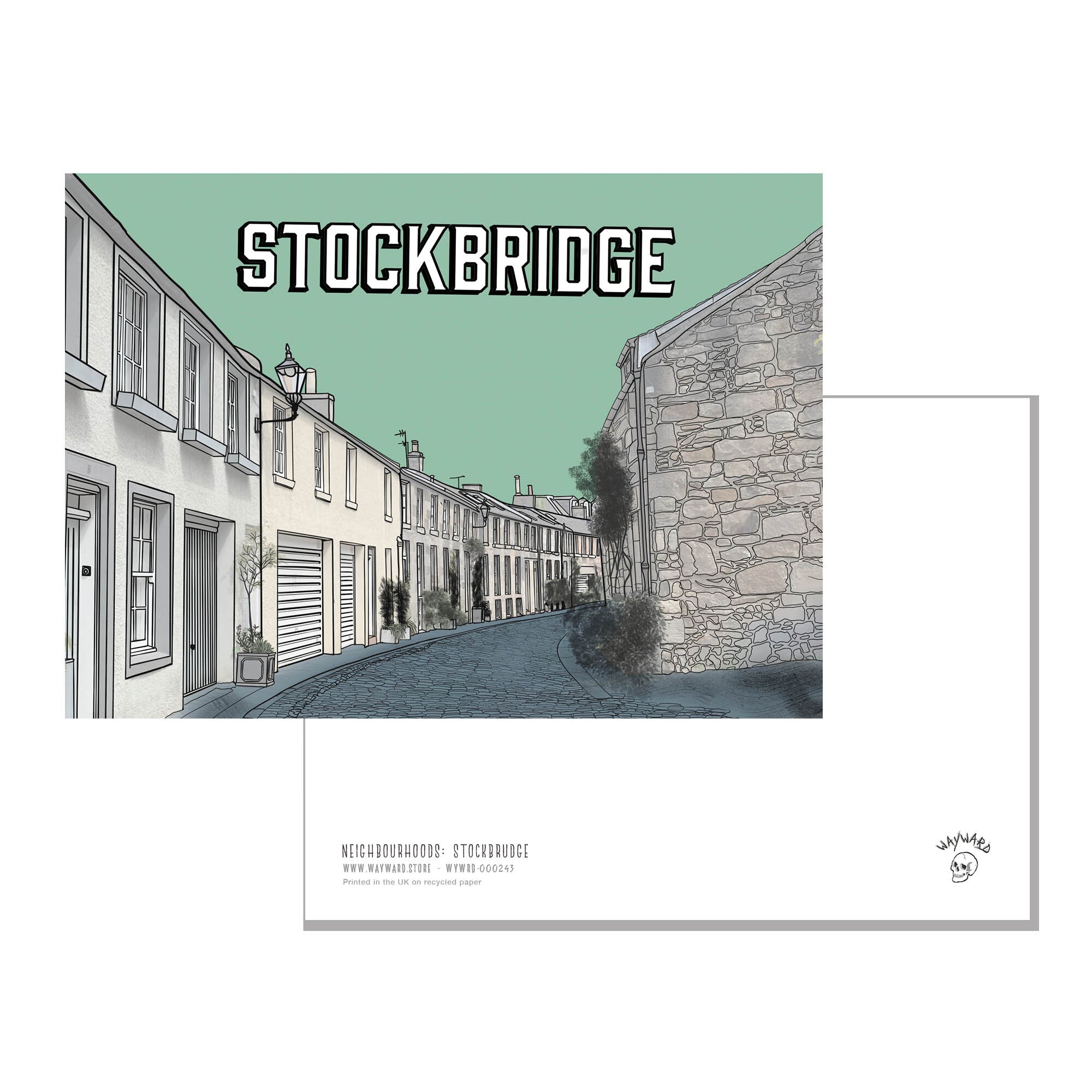 Stockbridge Edinburgh Illustrated Postcard