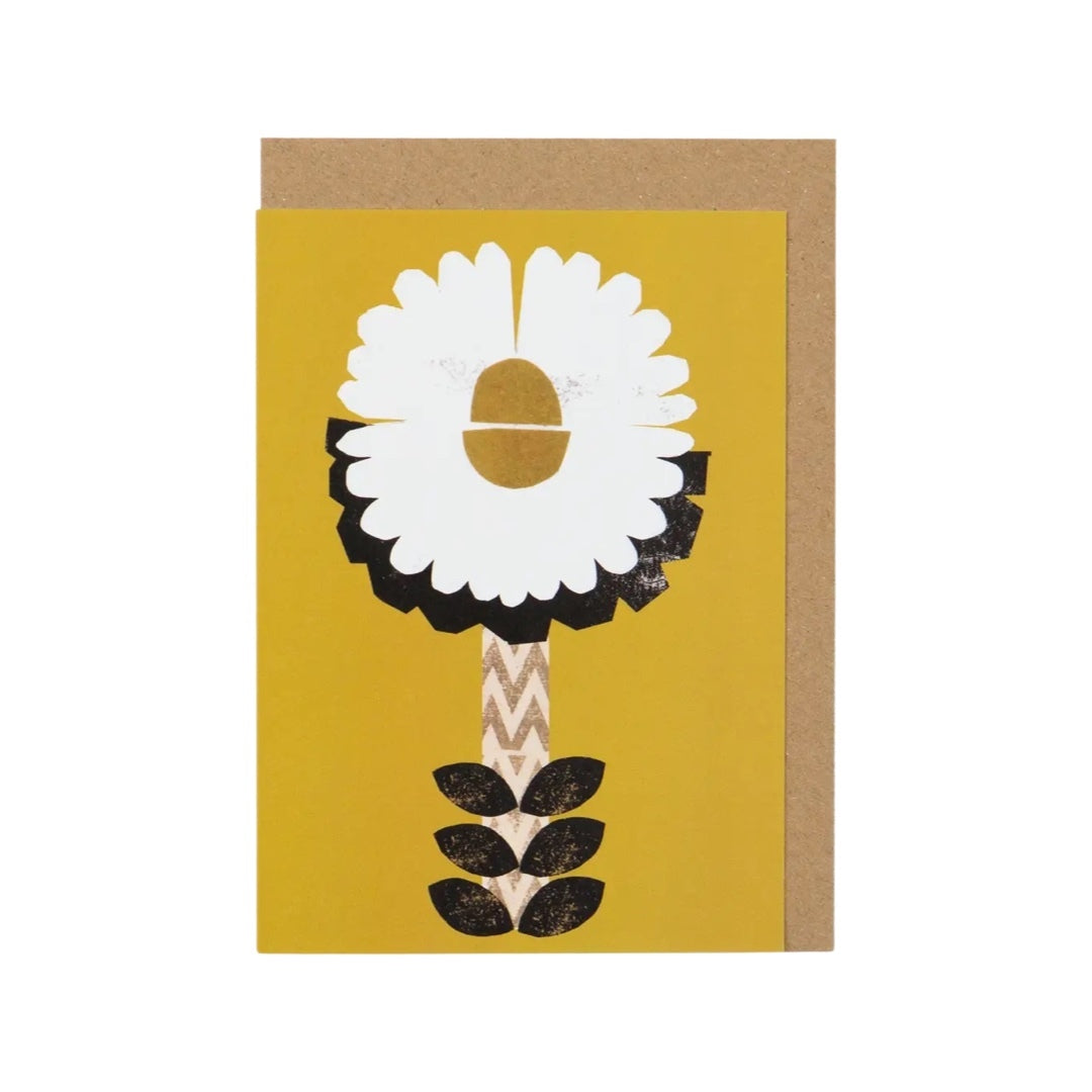 Yellow Flower Art Card