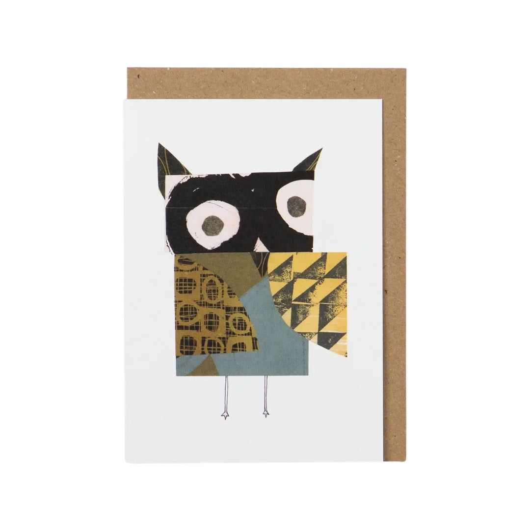 Owl Art Card Portrait