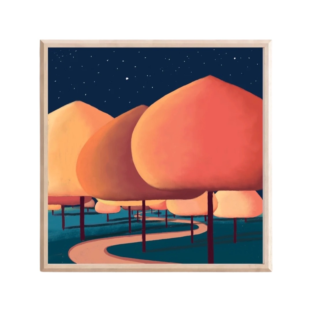 Mushroom Trees Print