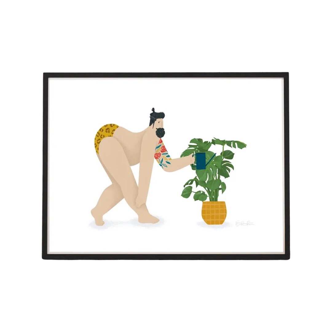 Sexy Man Plant Print