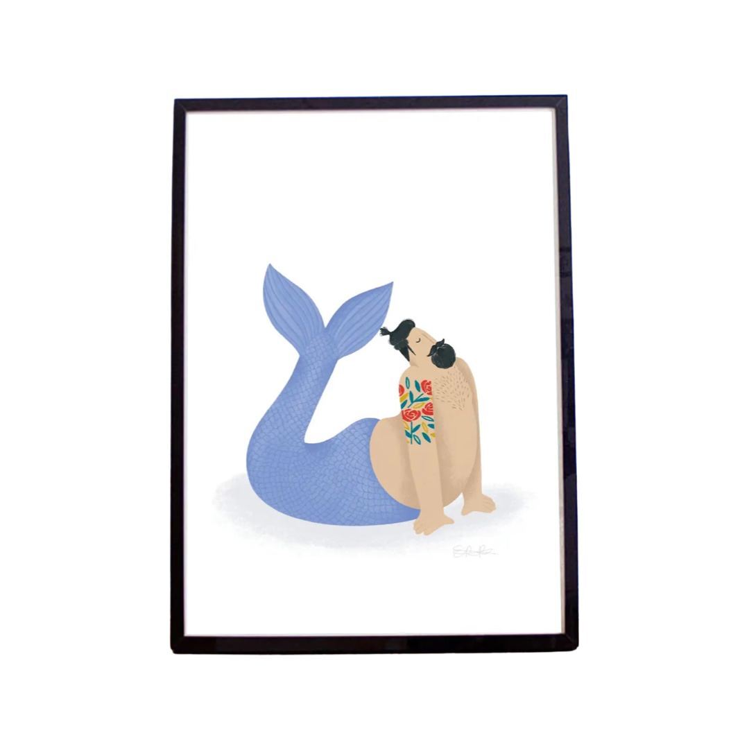 Sexy Man Merman Print