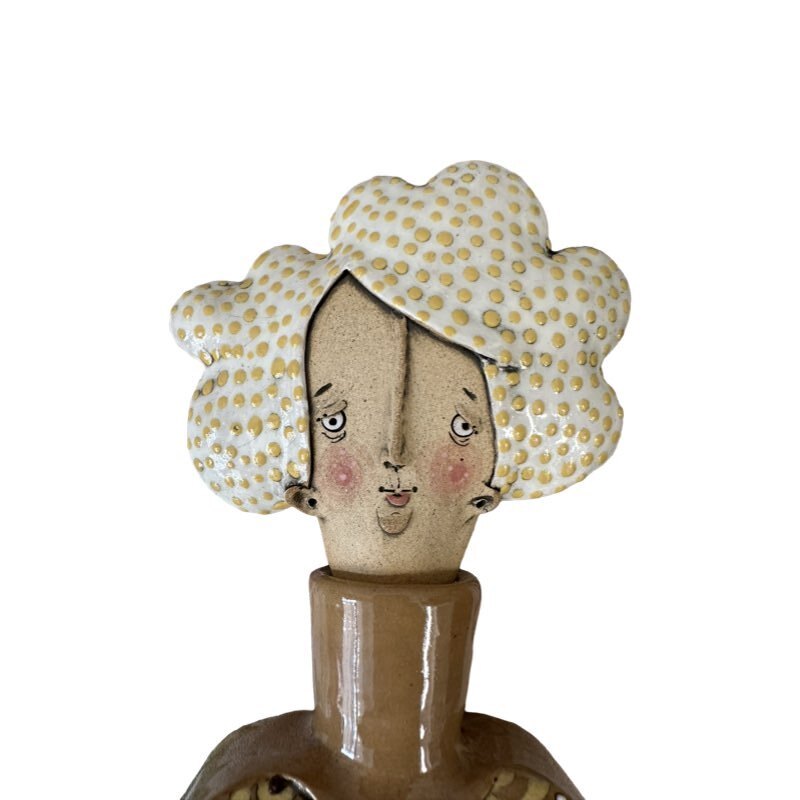 Lady Bottle Neck Ceramic Vase