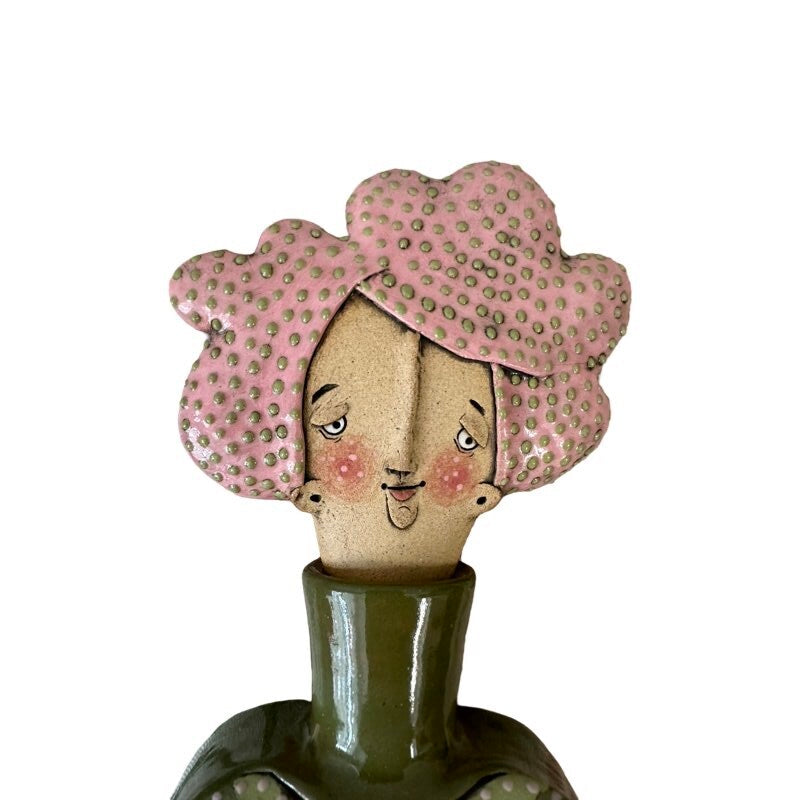 Lady Bottle Neck Ceramic Vase