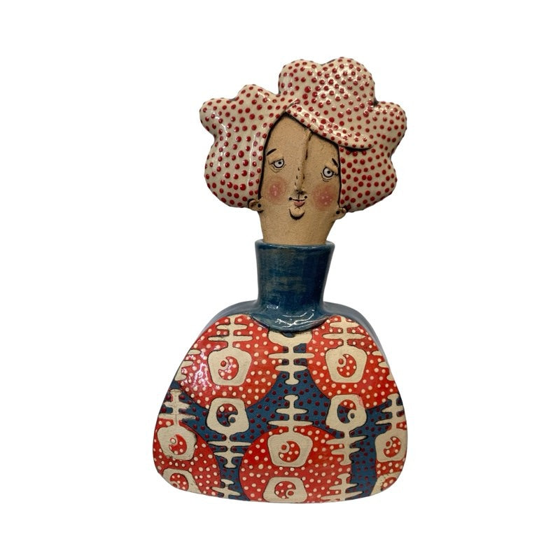 Lady Bottle Neck Ceramic Vase