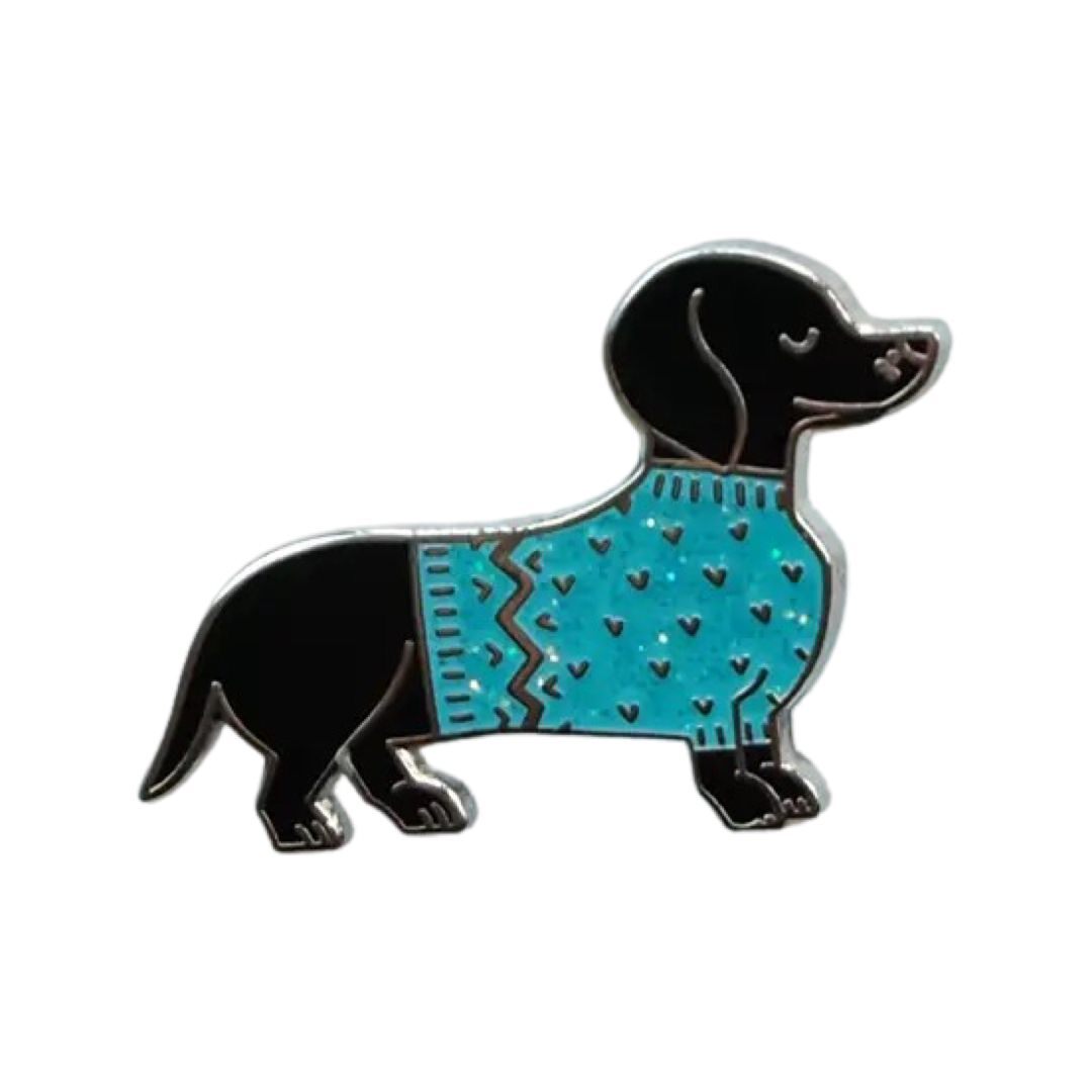 Sausage Dog Enamel Pin Badge