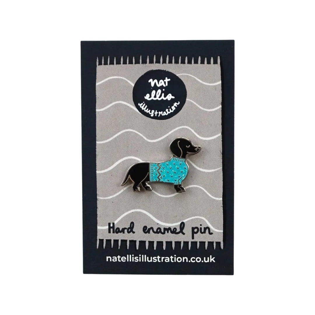 Sausage Dog Enamel Pin Badge