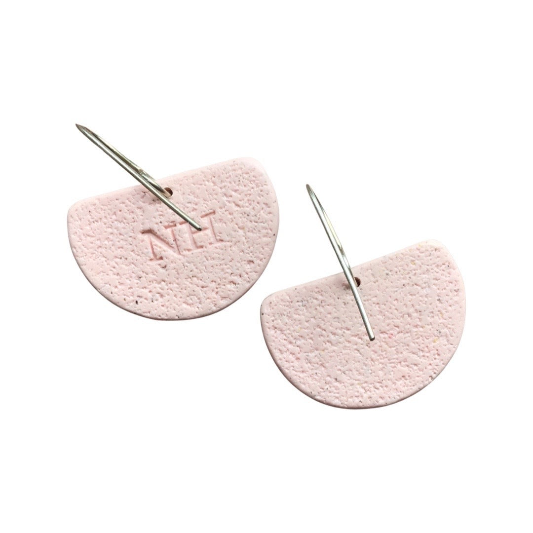 Pink Fan Earrings