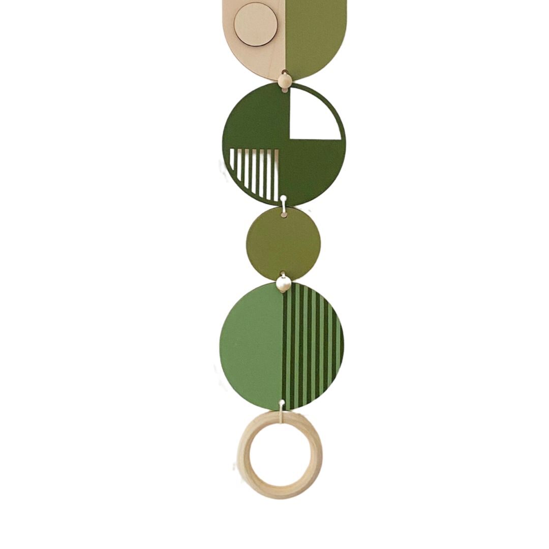 Greens Geometric Slim Wall Hanging