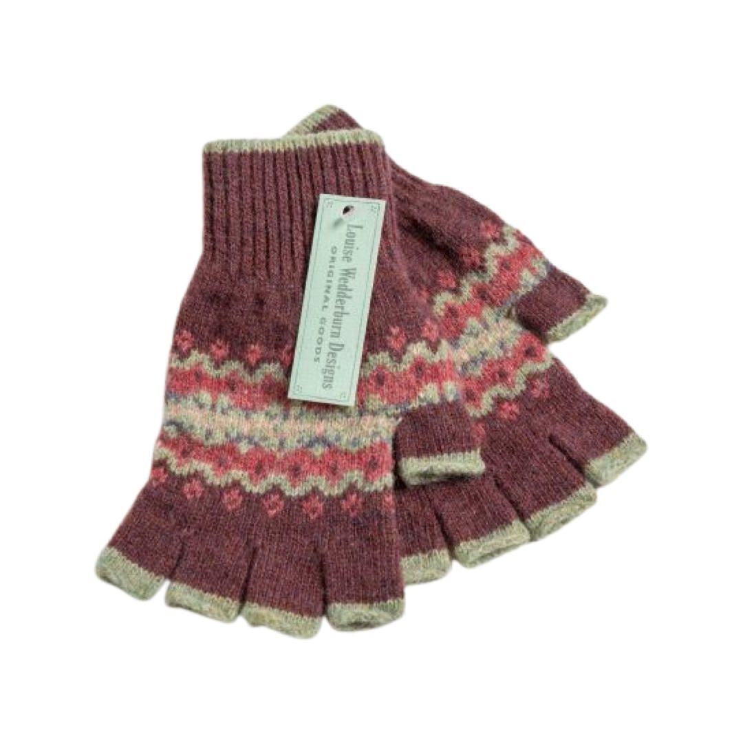 Shetland Flower Fingerless Gloves