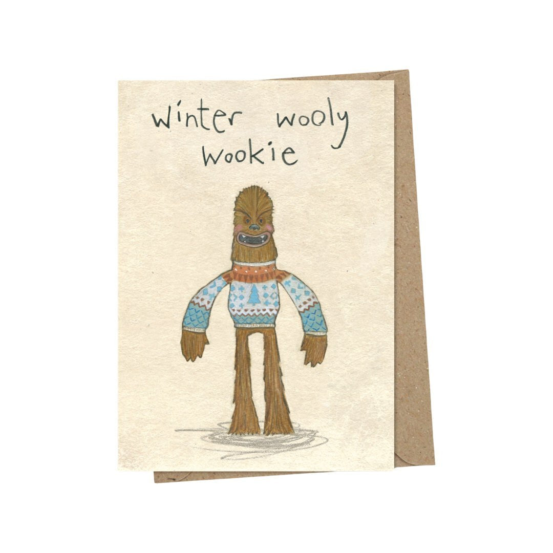 Winter Woolie Wookie Christmas Card