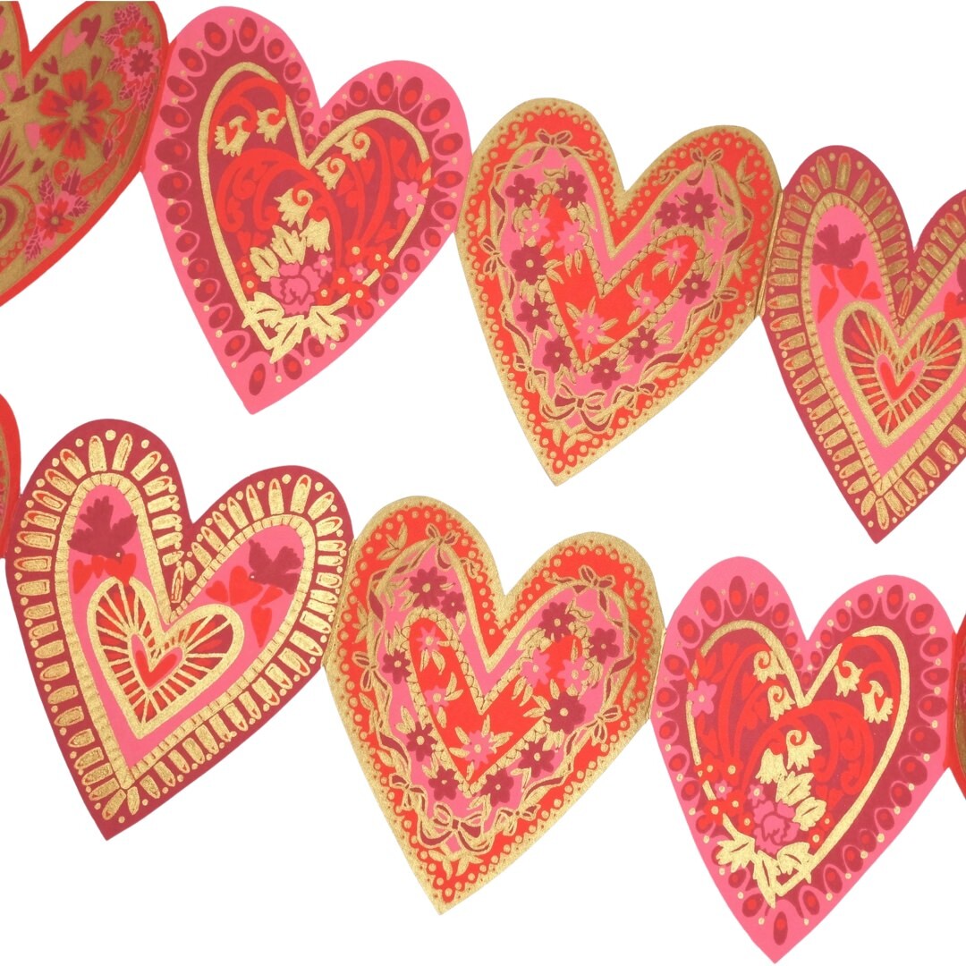 Love Hearts Concertina Garland