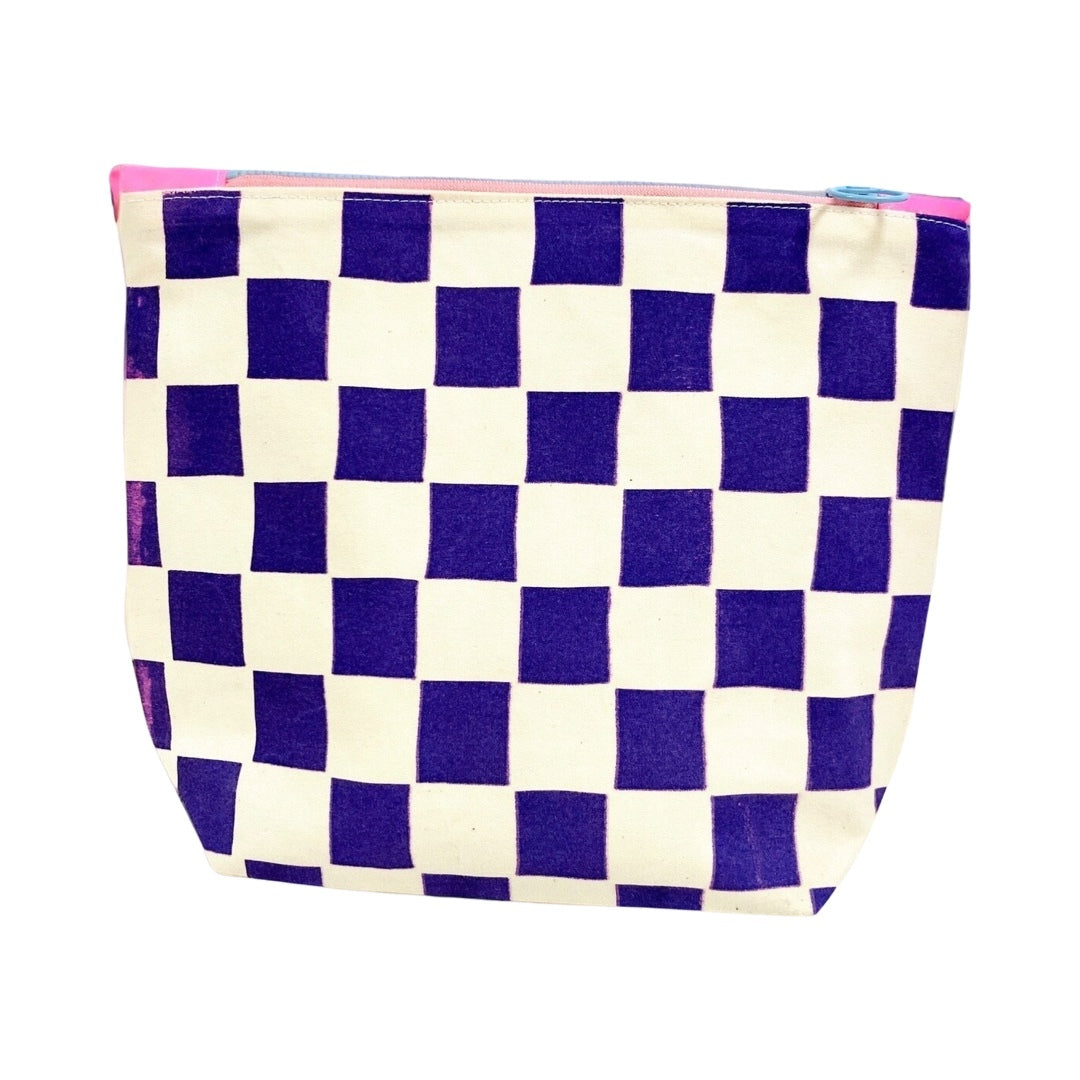 Checked Cosmetic Bag