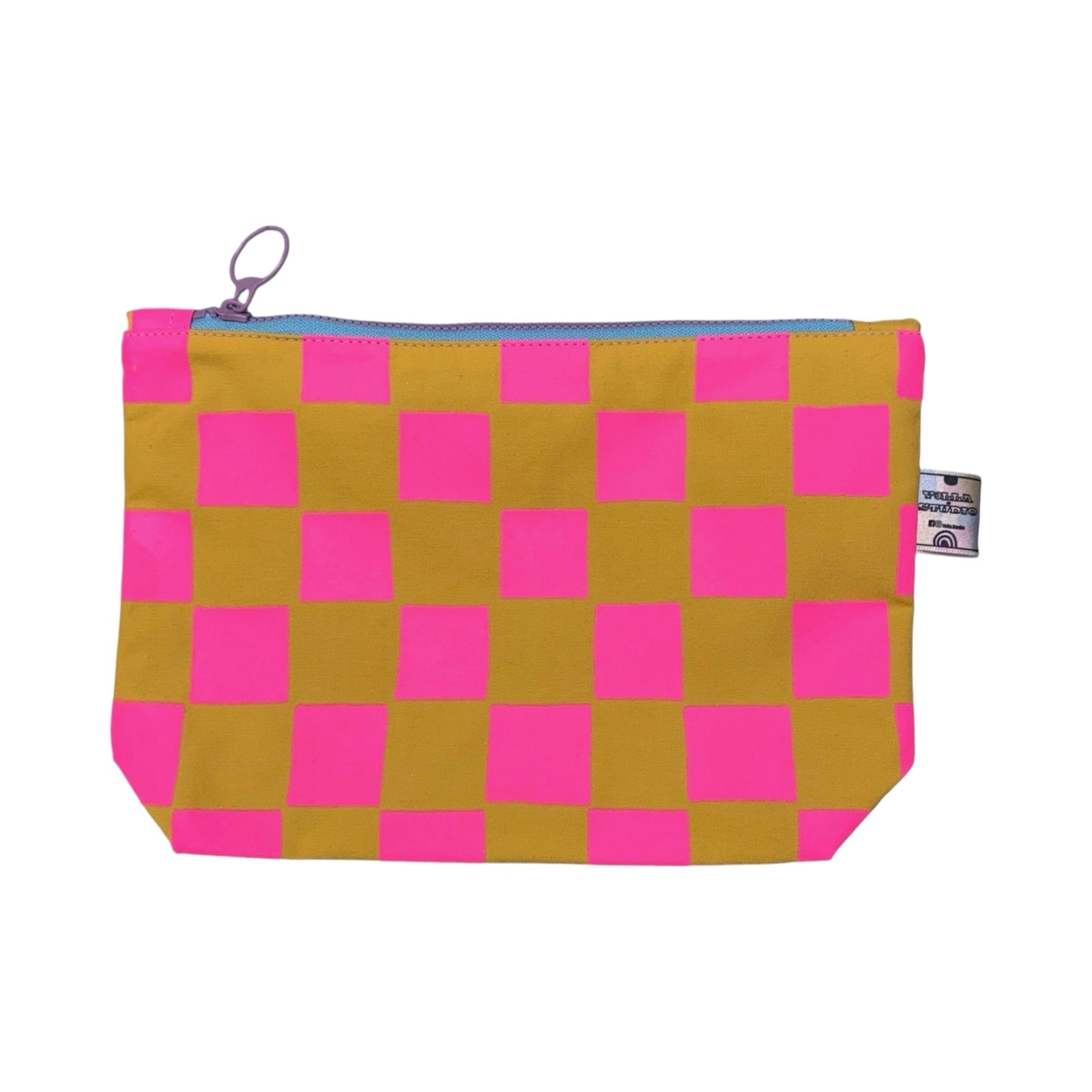 Checked Cosmetic Bag