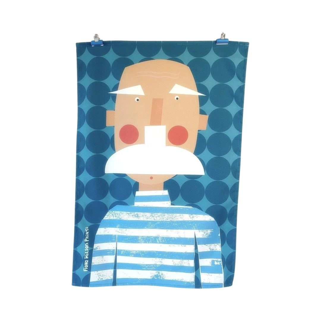 Moustache Man Tea Towel