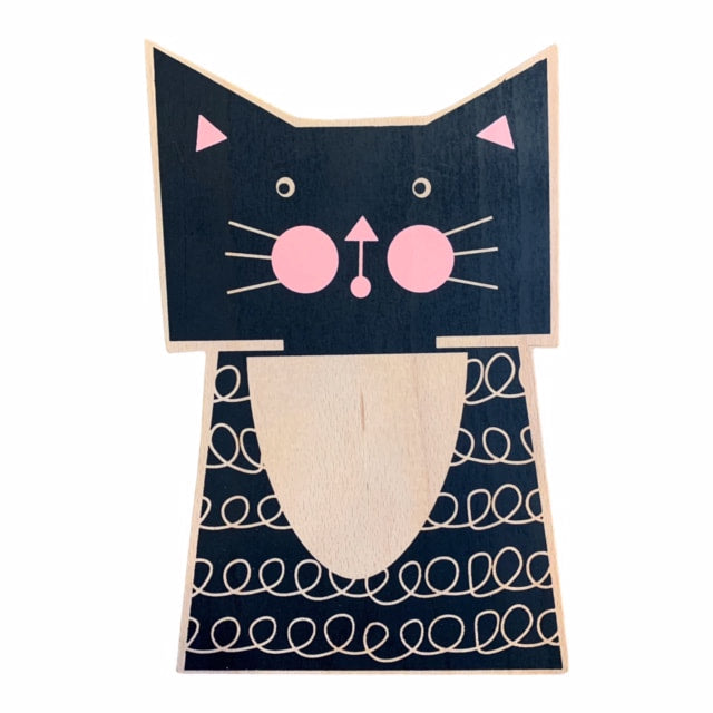 Kitty Cat Wooden Wall Plaque