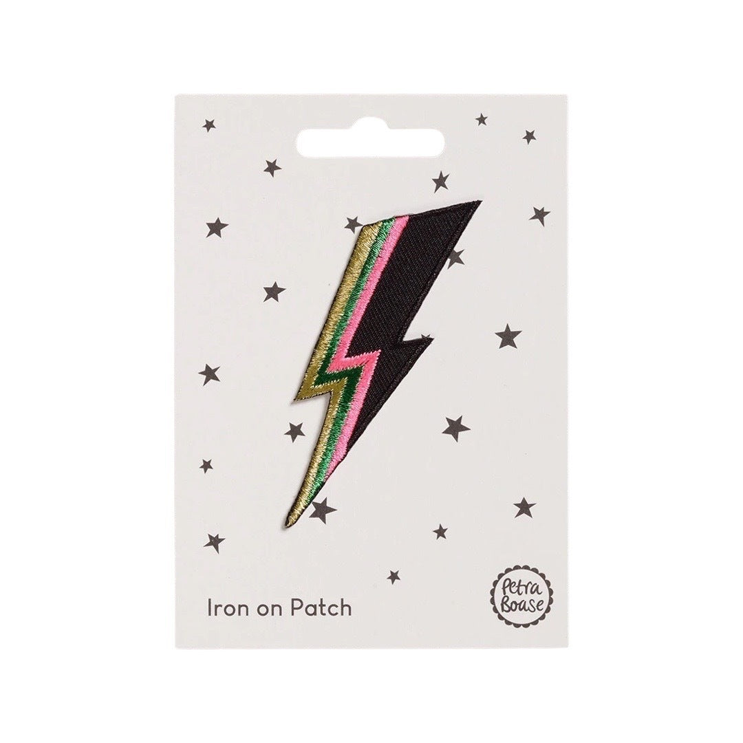 Lightning Bolt Iron On Patch