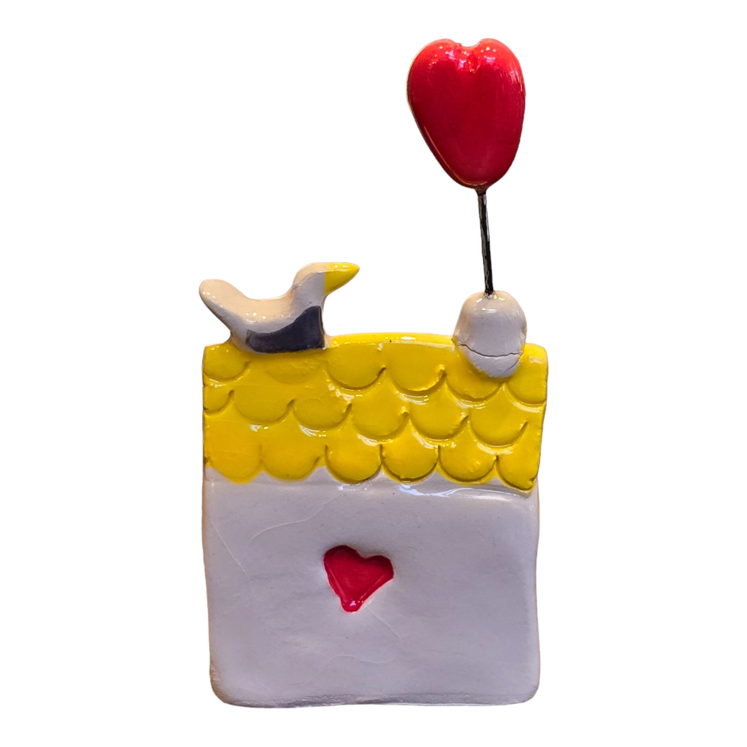 Ceramic Cottage with Love Heart