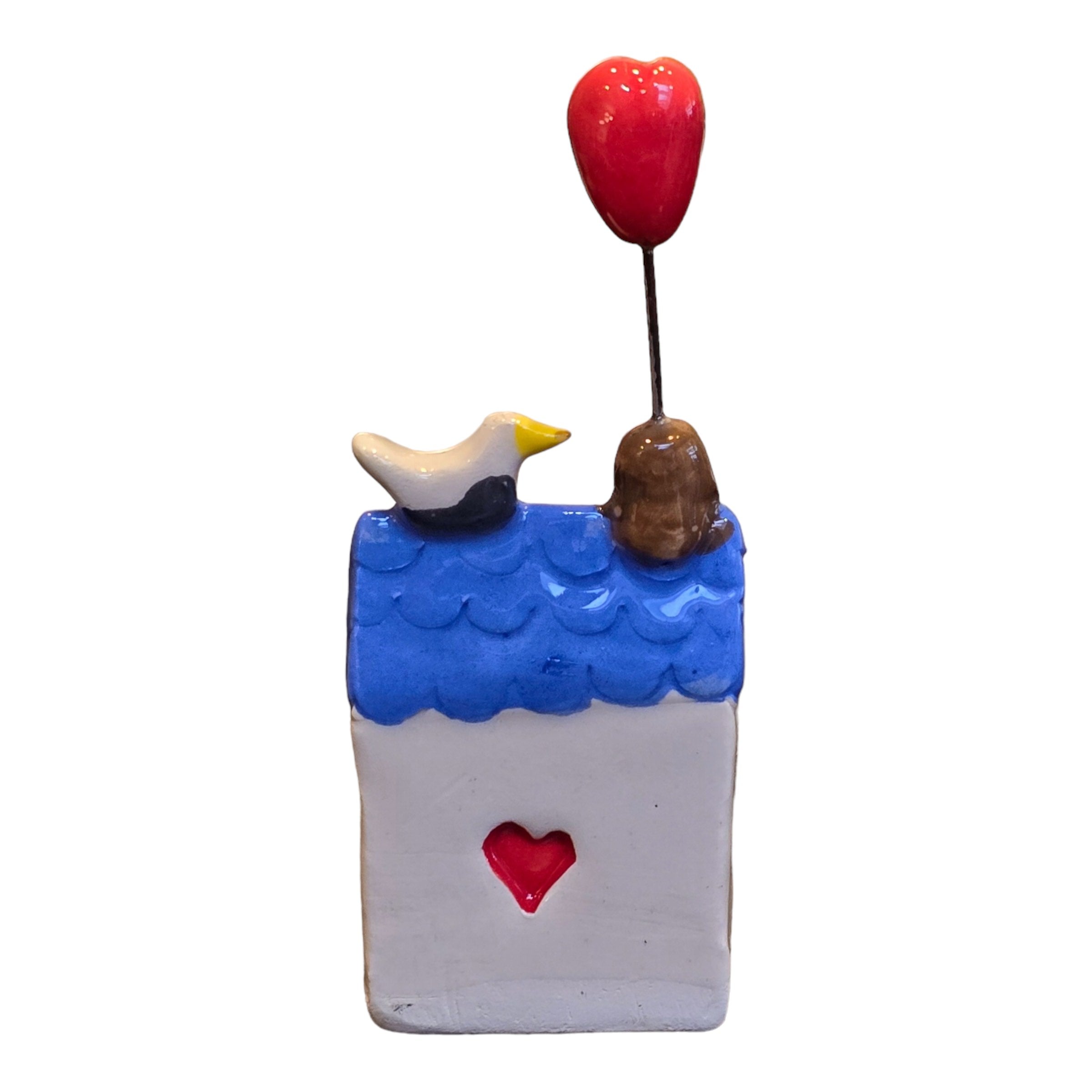 Ceramic Cottage with Love Heart