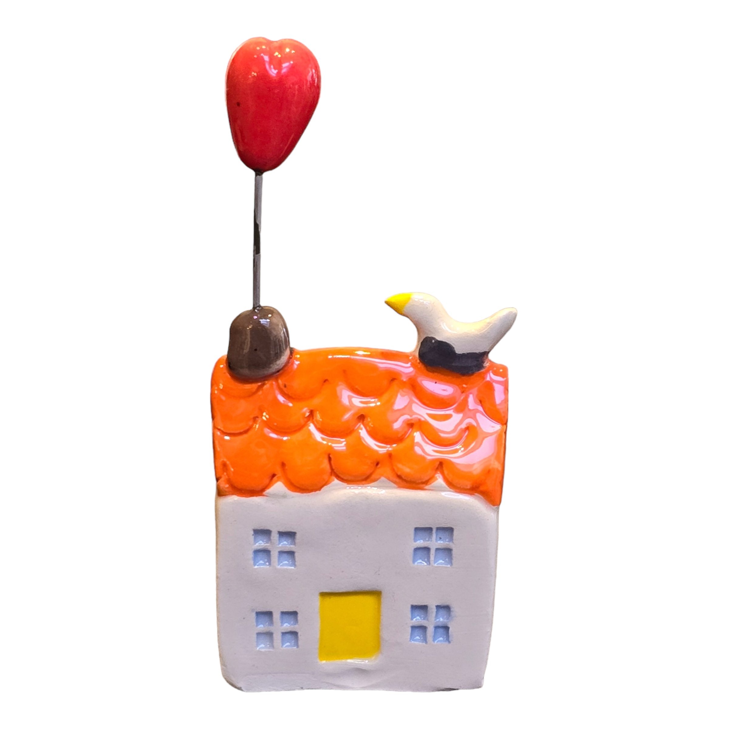 Ceramic Cottage with Love Heart