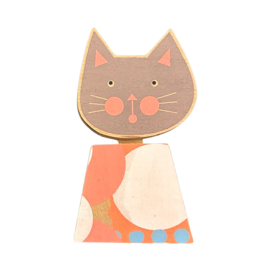 Cat Mini Wooden Wall Plaque