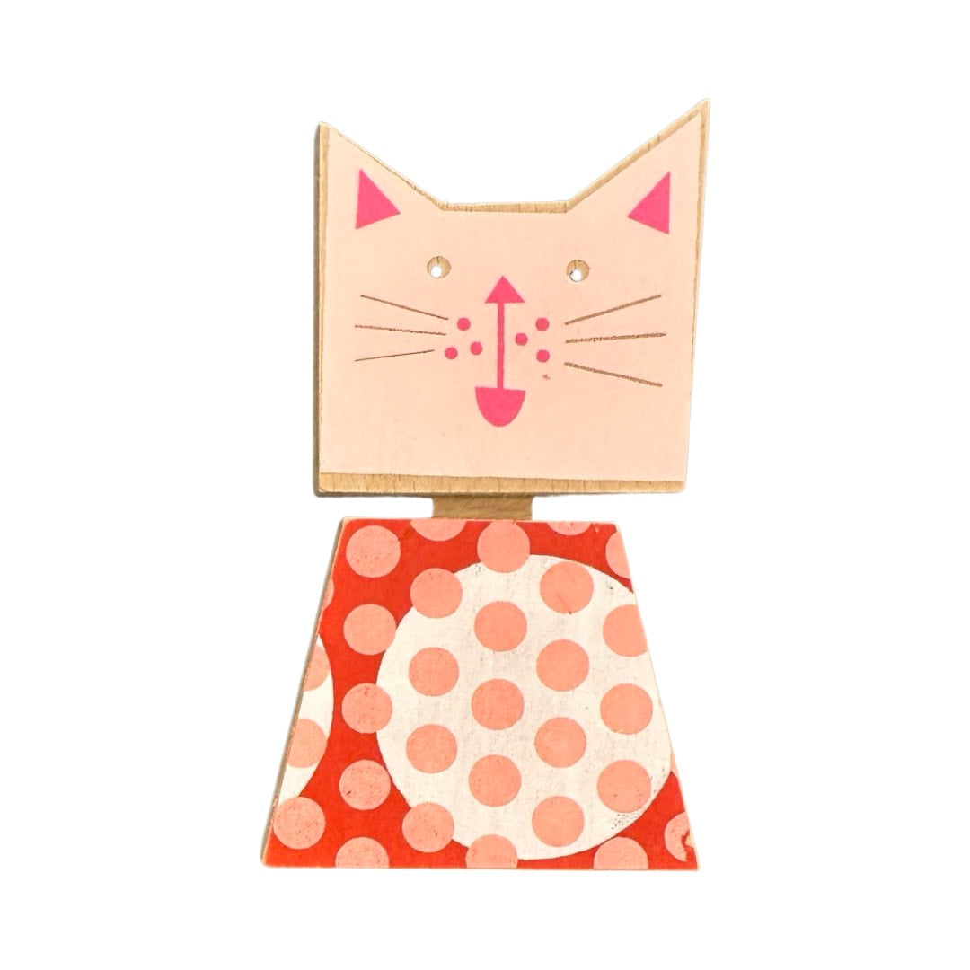 Cat Mini Wooden Wall Plaque