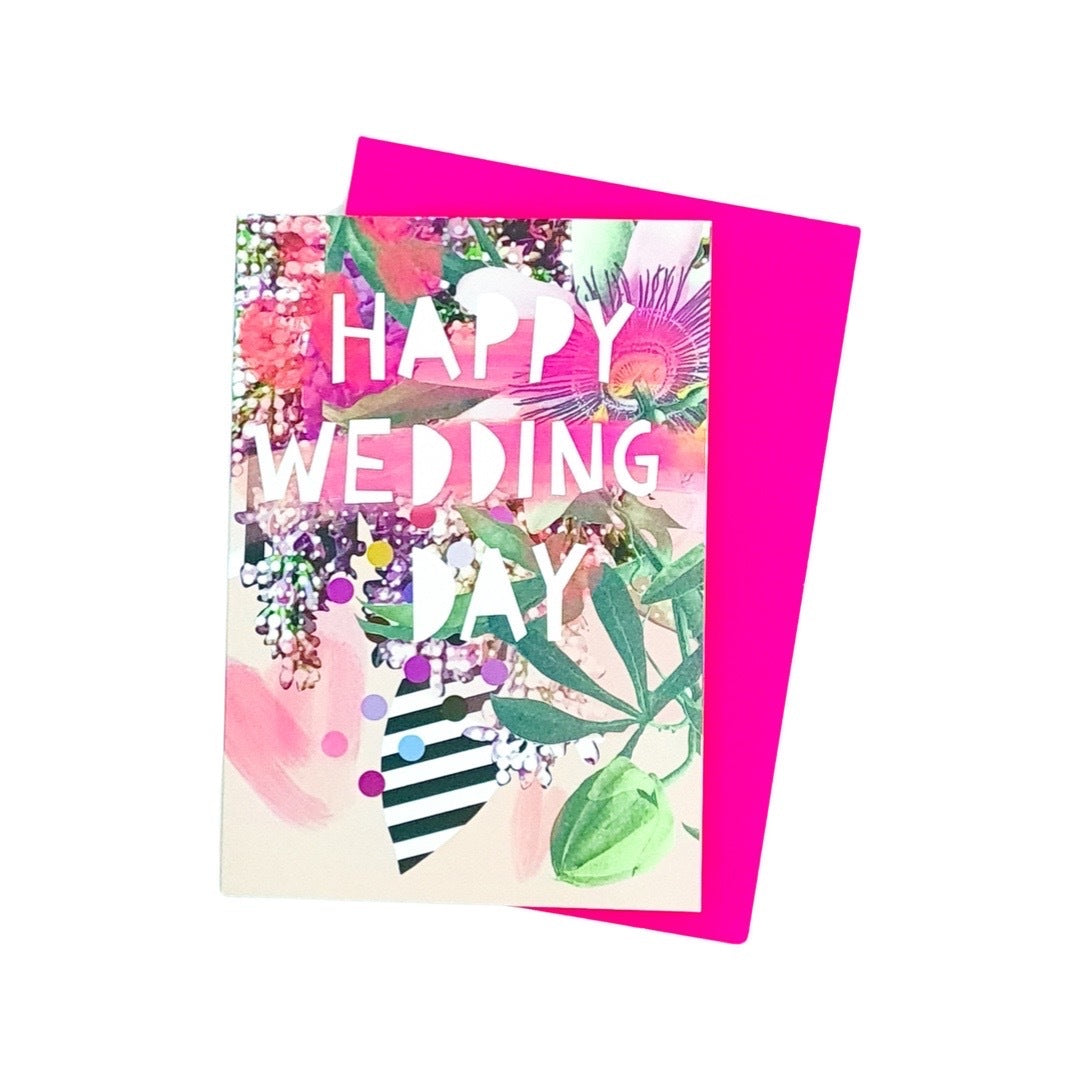 Happy Wedding Day Card Abstract