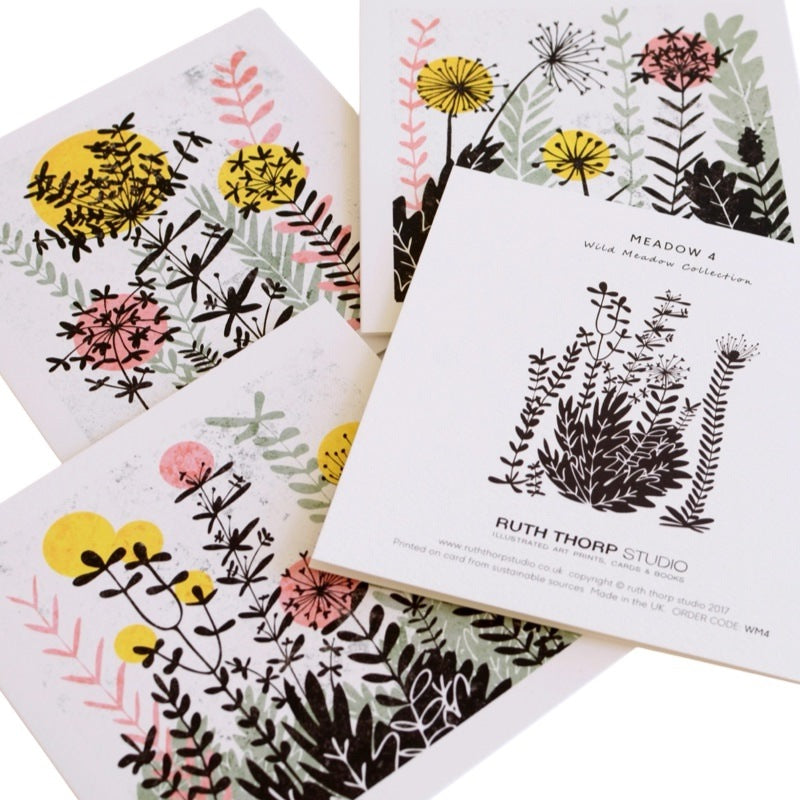 Wild Meadow Card 4 Pack