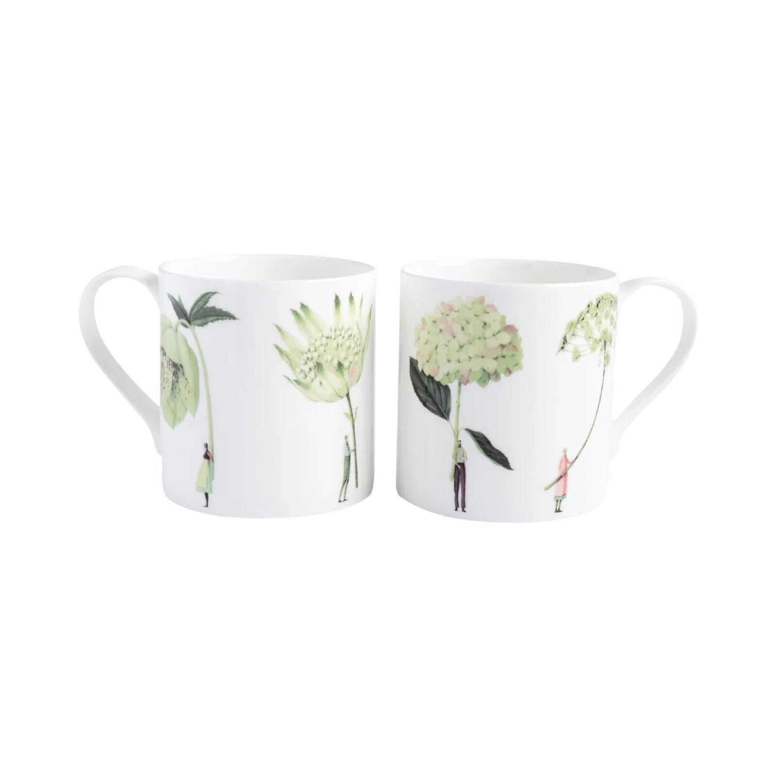 Green Flowers Mug