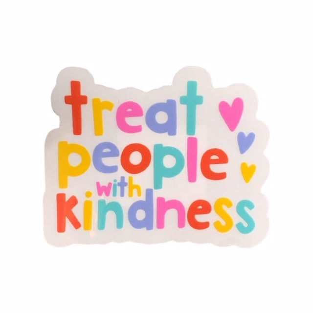 Treat People With Kindness Clear Vinyl Sticker