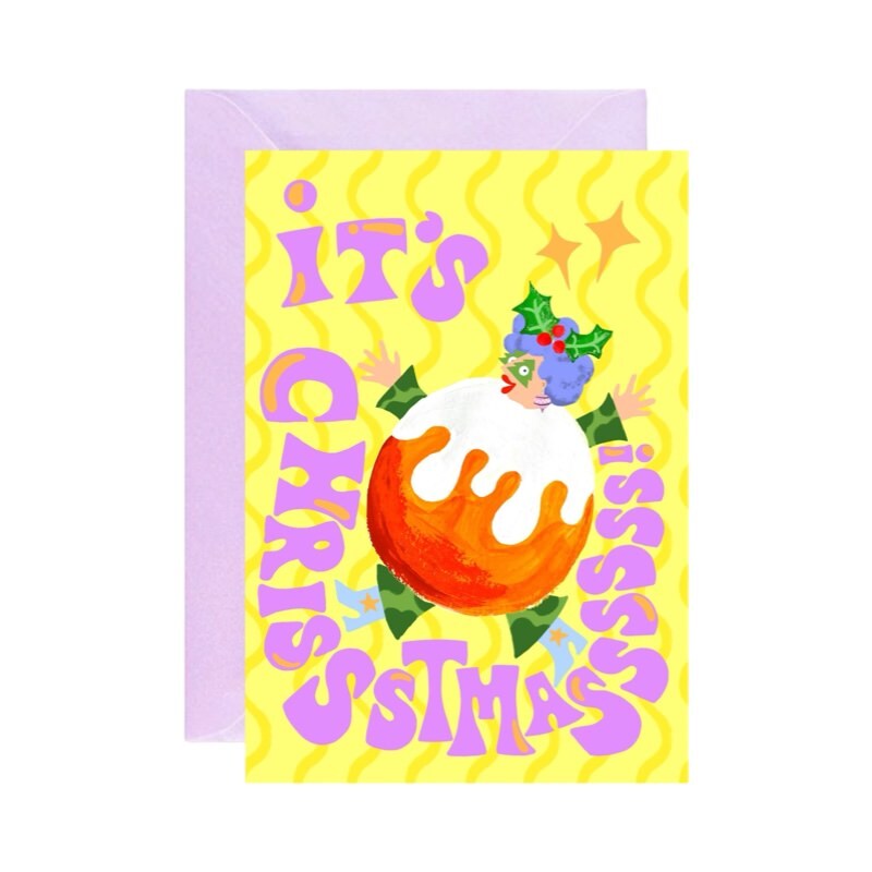 Pudding Girl Christmas Card